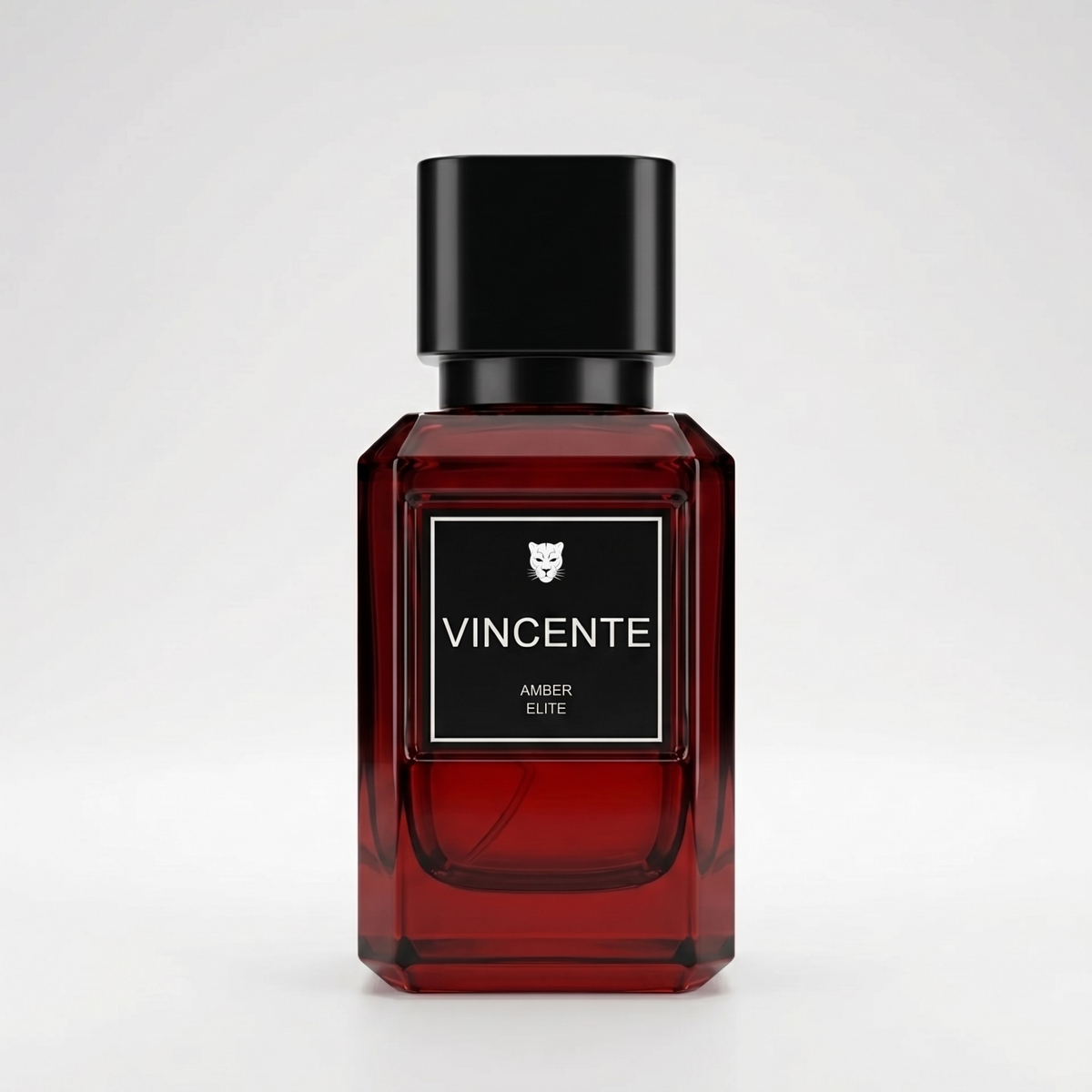 Vincente Amber Elite Eau de Parfum 50 мл – червен флакон на бял фон
