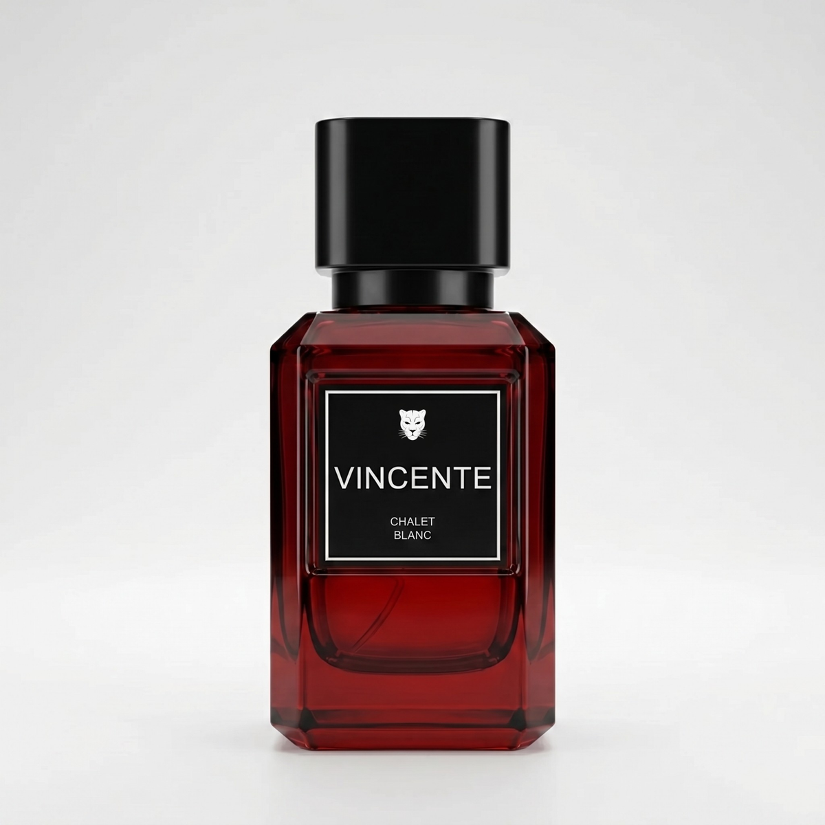 Vincente Chalet Blanc Eau de Parfum 50 мл – червен флакон на бял фон