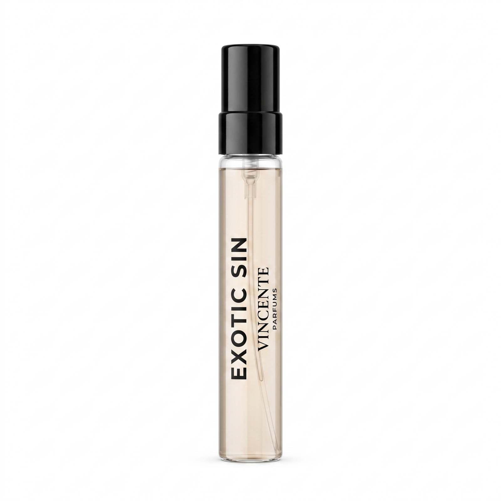 Провокативен нишов парфюм Vincente Parfums Exotic Sin 10 ml на цена 20 евро с дълготраен аромат на череша, ром и тютюн.